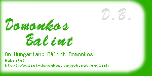 domonkos balint business card