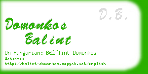 domonkos balint business card